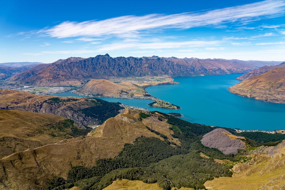 New Zealand Travel Guide scenic landscape of New Zealand with mountains and lakes