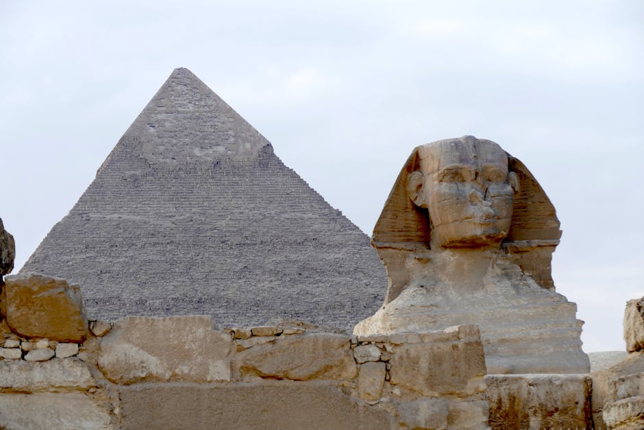 Egypt landmarks, pyramids, Nile river, temples