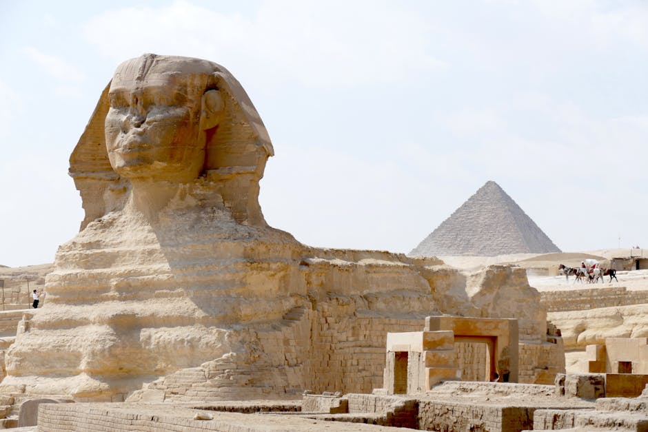 Egypt landmarks, pyramids, Nile river, ancient temples